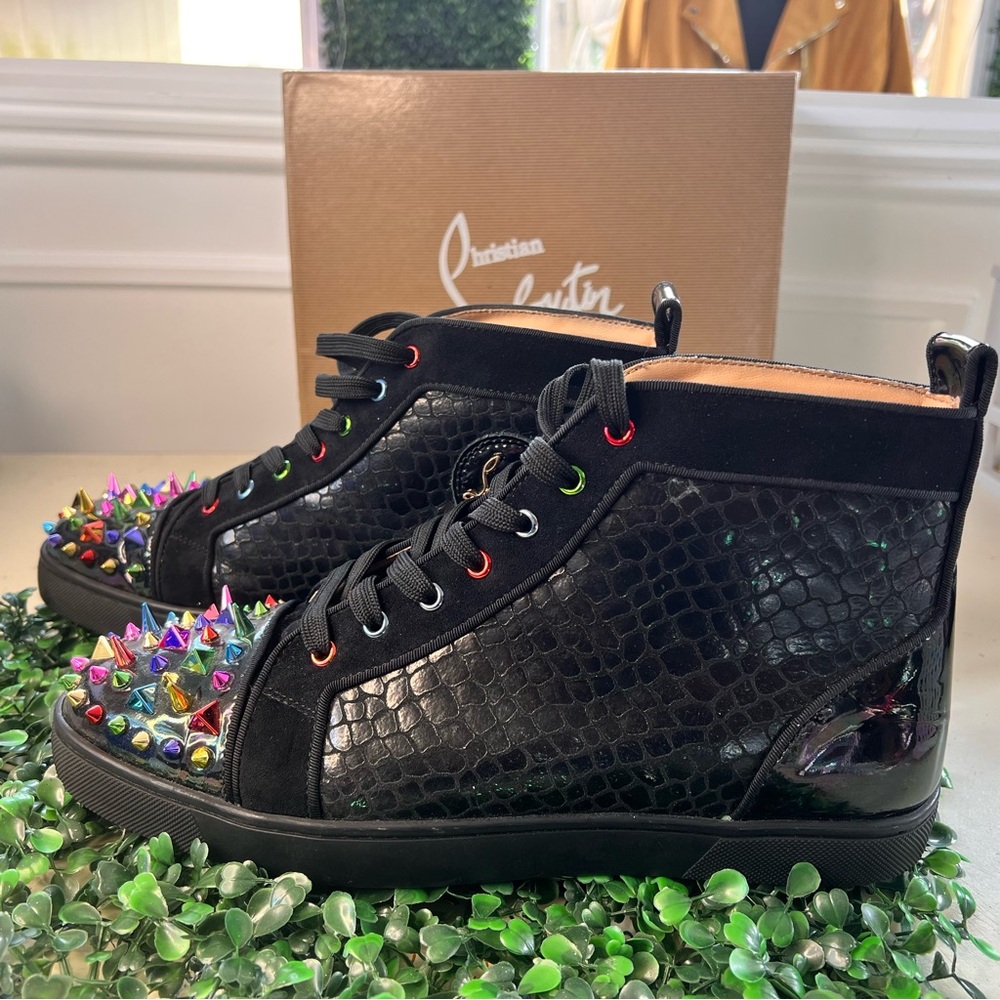 🔥 Inspired Designer Studded High-Top Sneakers 🔥 - Picture 9 of 10